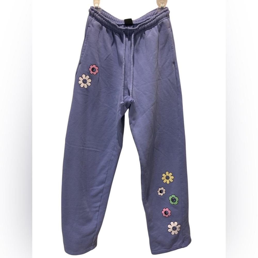 PacSun Purple Joggers with Floral Detail